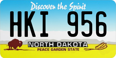 ND license plate HKI956