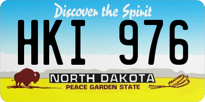 ND license plate HKI976