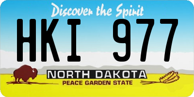 ND license plate HKI977