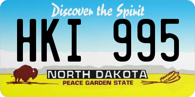 ND license plate HKI995