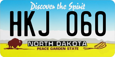 ND license plate HKJ060