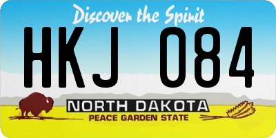 ND license plate HKJ084