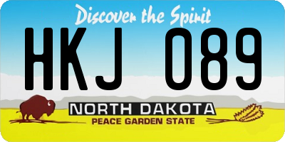 ND license plate HKJ089