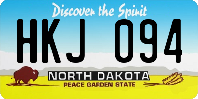 ND license plate HKJ094