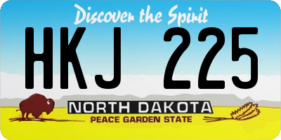 ND license plate HKJ225