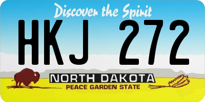 ND license plate HKJ272