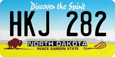 ND license plate HKJ282