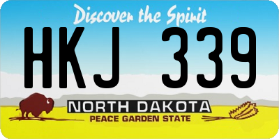 ND license plate HKJ339