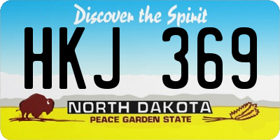 ND license plate HKJ369