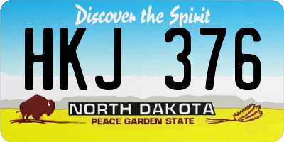 ND license plate HKJ376