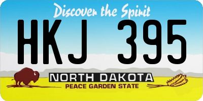ND license plate HKJ395