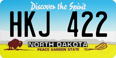 ND license plate HKJ422