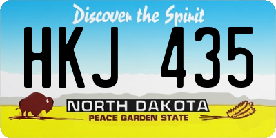 ND license plate HKJ435