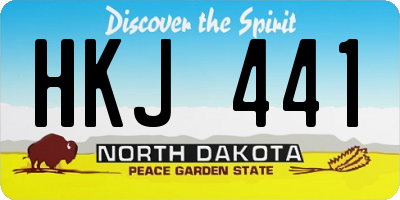 ND license plate HKJ441