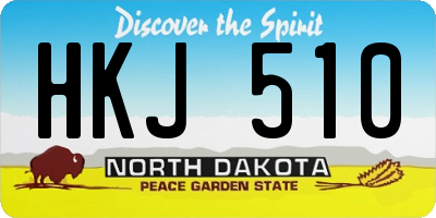 ND license plate HKJ510
