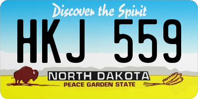 ND license plate HKJ559