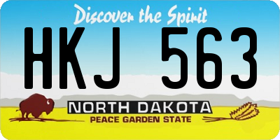 ND license plate HKJ563