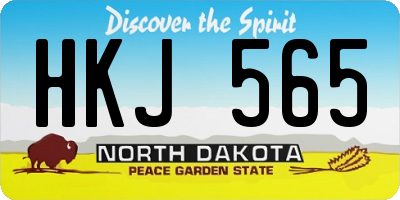 ND license plate HKJ565