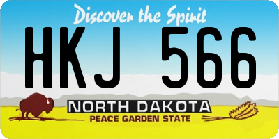 ND license plate HKJ566