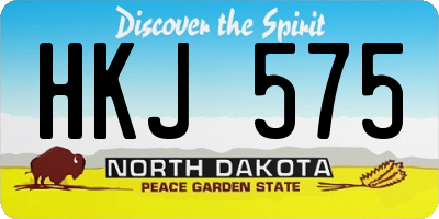 ND license plate HKJ575