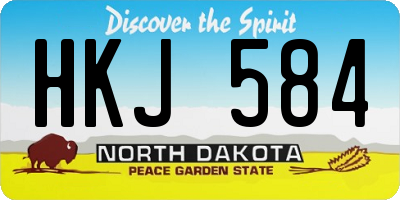 ND license plate HKJ584