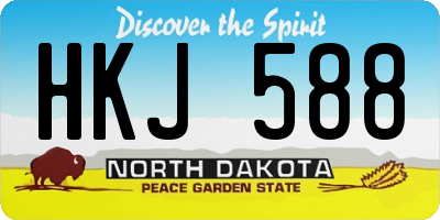 ND license plate HKJ588