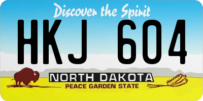 ND license plate HKJ604