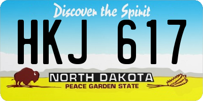 ND license plate HKJ617