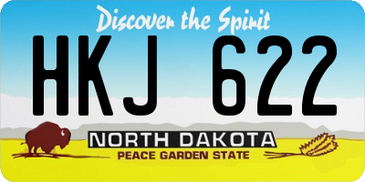 ND license plate HKJ622
