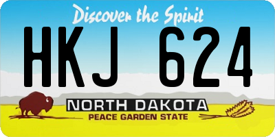 ND license plate HKJ624