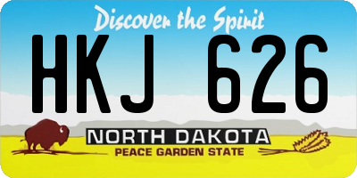 ND license plate HKJ626