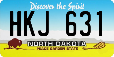 ND license plate HKJ631
