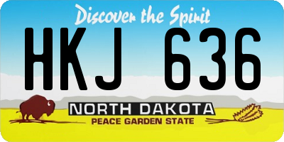 ND license plate HKJ636