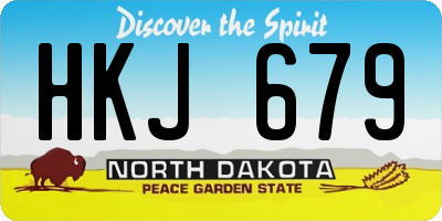 ND license plate HKJ679