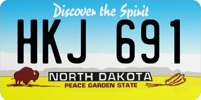 ND license plate HKJ691