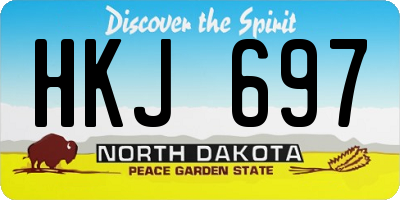 ND license plate HKJ697