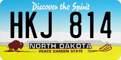 ND license plate HKJ814