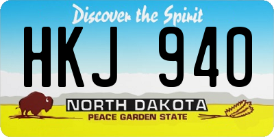 ND license plate HKJ940