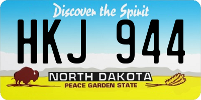 ND license plate HKJ944