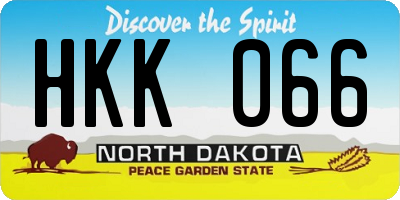 ND license plate HKK066