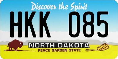 ND license plate HKK085