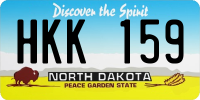 ND license plate HKK159