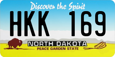 ND license plate HKK169