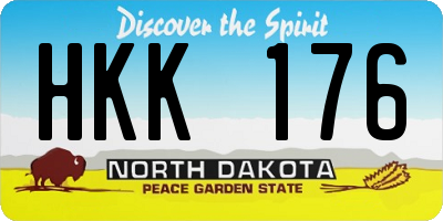 ND license plate HKK176