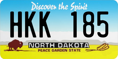 ND license plate HKK185