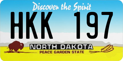 ND license plate HKK197