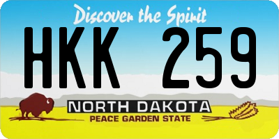 ND license plate HKK259