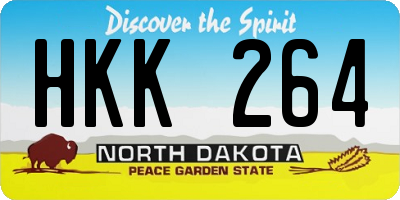 ND license plate HKK264