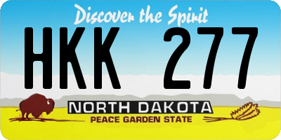 ND license plate HKK277