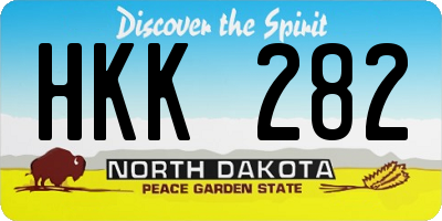 ND license plate HKK282